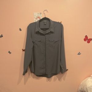 Grey Woman’s Button Down